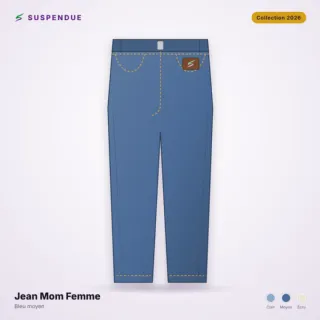 Jean Mom Femme SUSPENDUE