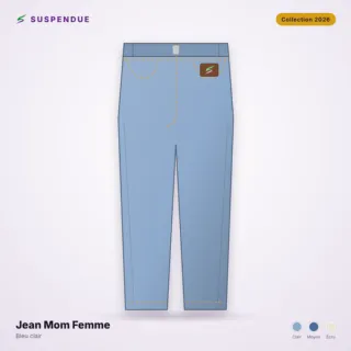 Jean Mom Femme SUSPENDUE